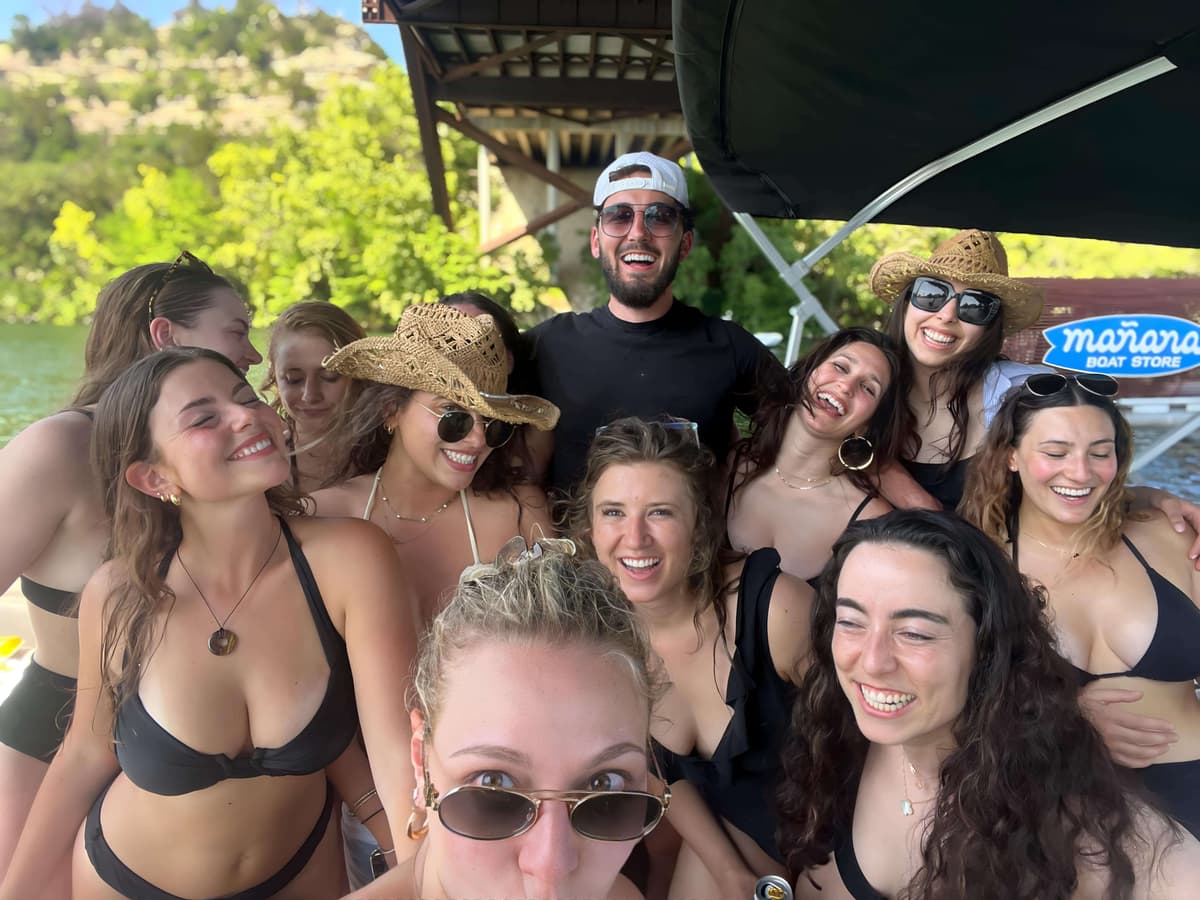 Lake Austin bachelorette party boat rental BOATX Austin Texas